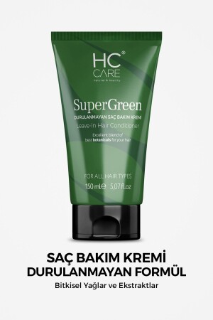 Super Green - Leave-in Hair Care Cream with Plant Extract - 150 ml - Hc Care