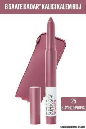 Super Stay Ink Crayon Kalem Mat Ruj - 25 Stay Exceptional - Maybelline New York