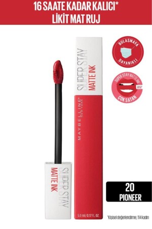 Super Stay Matte Ink Liquid Matte Lippenstift – 20 – Rot - Maybelline New York