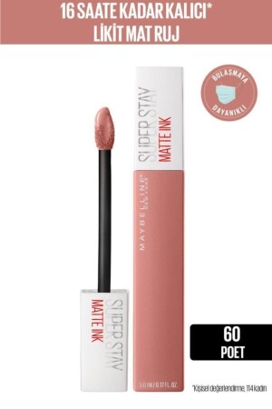 Super Stay Matte Ink Unnude Likit Mat Ruj - 60 Poet - Nude - Maybelline New York