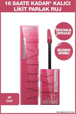 Super Stay Vinyl Ink Long Lasting Liquid Glossy Lipstick 20 Coy - Maybelline New York
