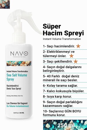 Super Volume Spray 250 ml / Volume and Plumping Sea Salt Volu Spray - Navo