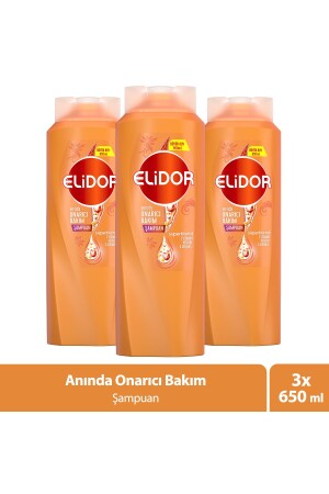 Superblend Hair Care Shampoo Instant Repair Care Vitamin C Keratin Ceramide 650 ml X3 - Elidor
