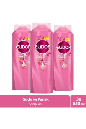 Superblend Hair Care Shampoo Strong and Shiny Vitamin E Macadamia Oil Collagen 650 ml X3 - Elidor
