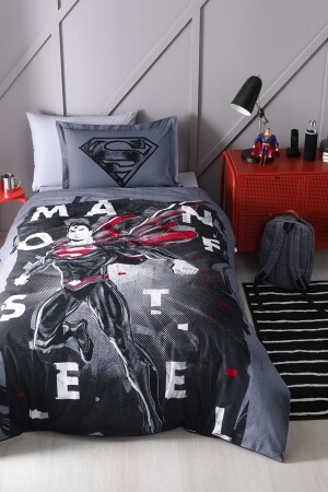 Superman Steel Single Licensed Children's Duvet Cover Set ST20921 - Özdilek