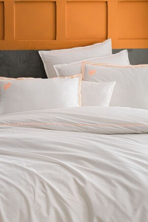 Supra Ecru King Size 100% Cotton Poplin Duvet Cover Set 3168567001 - Sarev