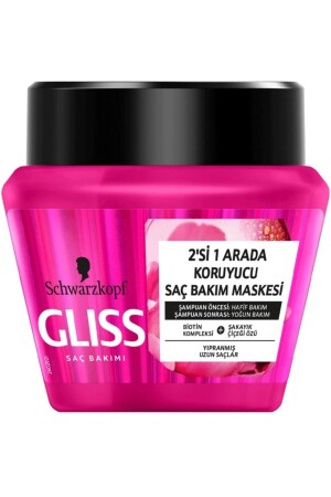 Supreme Length 2 in 1 Keratin Hair Care Mask 300 ml - Gliss