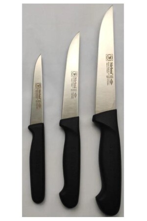 Surbisa 3-teiliges schwarzes Küchenmesserset Set2 Sd61001005004 - Sürbisa