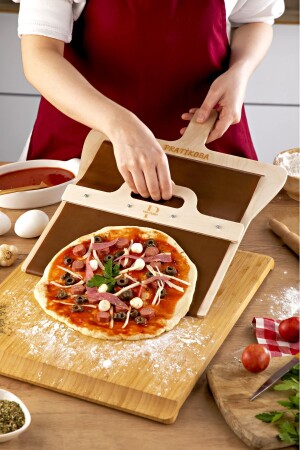 Surgel (Sliding Pizza Shovel) Lahmacun Shovel Dough Shovel - Pratikoba