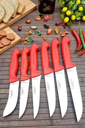 Sürmene Dowry Kitchen Sacrifice Knife Set Vegetable Bread Knife 6 Pieces Silver Series Mutfakk413 MRS01 - LAZBİSA