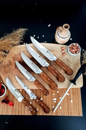 Sürmene Set of 6 Kitchen Vegetable Meat Knives - Sürlaz