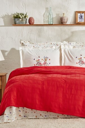 Susie Double Nish Set Red - White 200. 22. 14. 0063 - Karaca Home