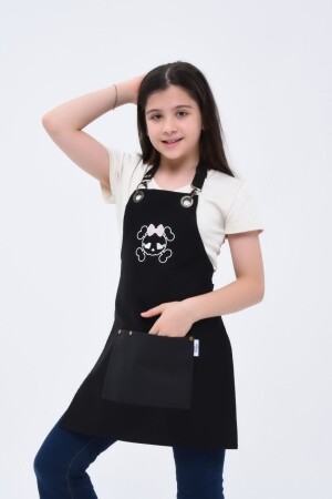 Süßer Totenkopf bestickt, schmutzabweisend, Kinderschürze, Küche, Malen, Hobby, Schule, Aktivität, Kinderschürze, Unisex, cocn - Monki Haus
