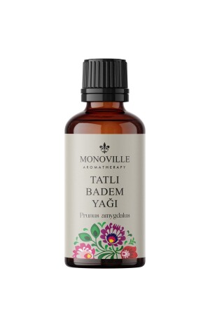 Süßes Mandelöl, 30 ml, kaltgepresst, 100 % rein und natürlich (Süßmandelöl) - Monoville