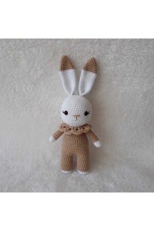 Sütlü Kahve Miniş Tavşan Uyku Arkadaşı Amigurumi Organik Oyuncak Opsütlükahveminiş - OYUNCAKPARK
