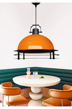 Sven Orange Metallkäfig-Pendelleuchte, Restaurant, Café, Eingang, Küche, Wohnzimmer, Ayd-3583, AYD-3583 - HOMİNG