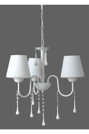 Swan Beaded Glass Chandelier 3 Pieces White 61404 - Nisaluce