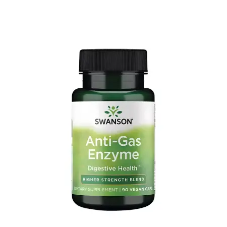 Swanson Anti-Gas Enzyme - Higher Strength (90 Veg Capsules) - Swanson