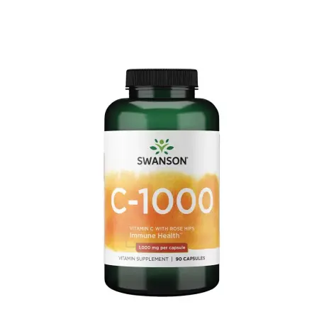 Swanson Vitamin C with Rose Hips (90 Capsules) - Swanson