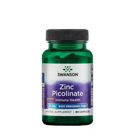 Swanson Zinc Picolinate - Body Preferred Form 22 mg (60 Capsules) - Swanson
