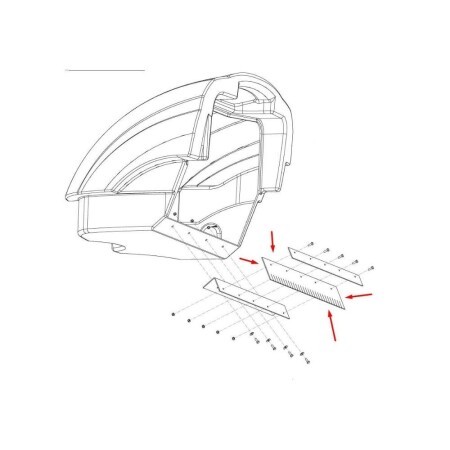 Sweeper tank protective rubber NILFISK SW750 - Nilfisk Parts