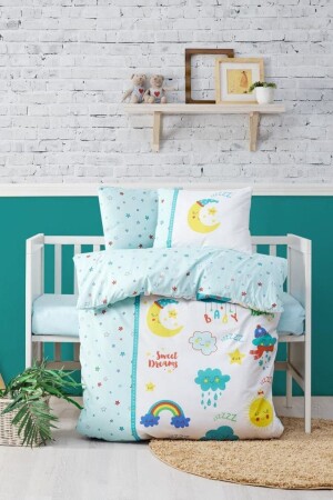 Sweet Dreams Mint Baby-Bettbezug-Set 2000p24 - Cotton Box