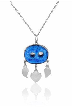 Syriac Evil Eye Bead Necklace SGTL4657 - Söğütlü Silver