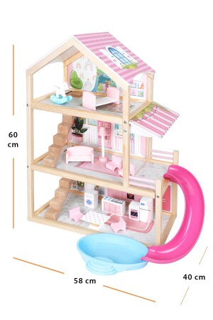 T2010 Wooden Playhouse with Slides - Toysilla