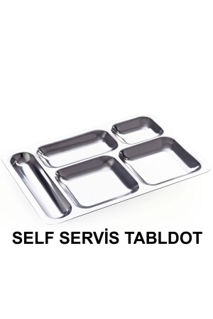 Table D'hôte Stainless Steel Self Service 5 Compartment Invoice Guaranteed - Fitfiyat