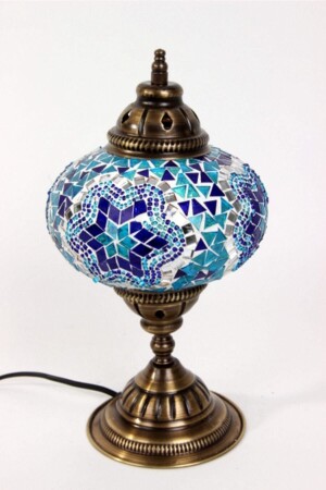 Table Top Authentic Mosaic Lamp No 2 (blue) Blue603 dop6456741igo - Mosaic
