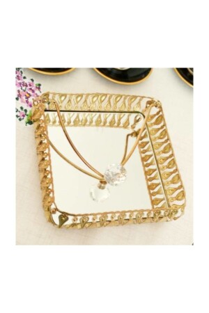 Table Top Metal Napkin Holder with Gold Mirror Wrought Iron Napkin Holder-party Table-organization-jardiny - İthal
