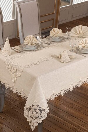 Tablecloth 26 Pieces Cream 161681 - Çeyiz Diyarı