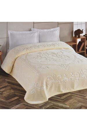 Taç 4 Kg Thick Embossed King Size Double Blanket - Kristal