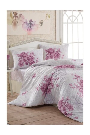 Taç Kristal Ranforce Double Duvet Cover Set - Henna Plum 71016575 - Kristal By Taç