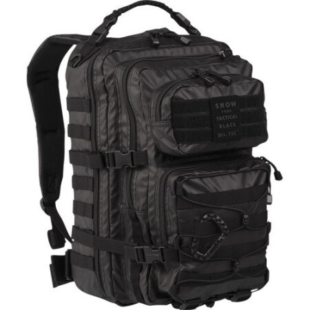 TACTICAL BLACK BACKPACK US ASSAULT LARGE - MIL-TEC