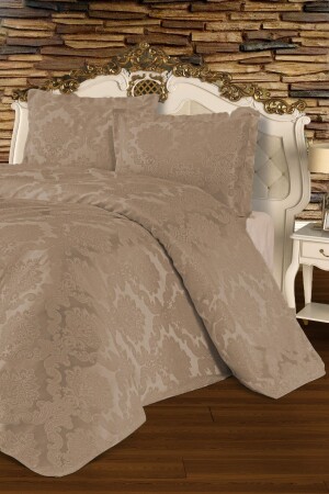 Tagesdecke Doppel-Jacquard – Hercai Cappuccino HercaiJacquard - Çt Çeyizci Tekstil