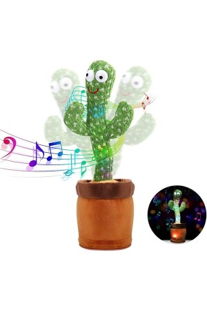 Talking, Dancing, Lighted, Musical, Sound Imitating Rechargeable Crazy Cactus Plush Toy cactusplushtoy - Asfal