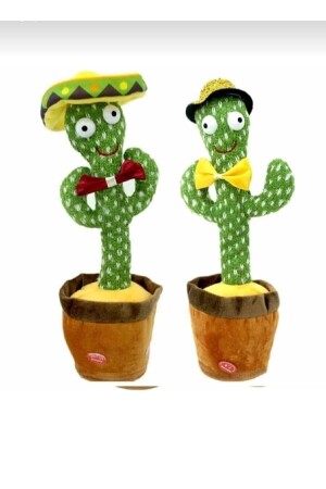 Talking Dancing-Musical Light-Up Pot Cactus Plush Toy - Overmax
