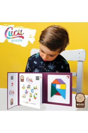 Tangram Intelligence Game, Wooden And Magnetic Tangram, Tangram Intelligence Developing Game TNGRM02 - CUCU PUZZLE