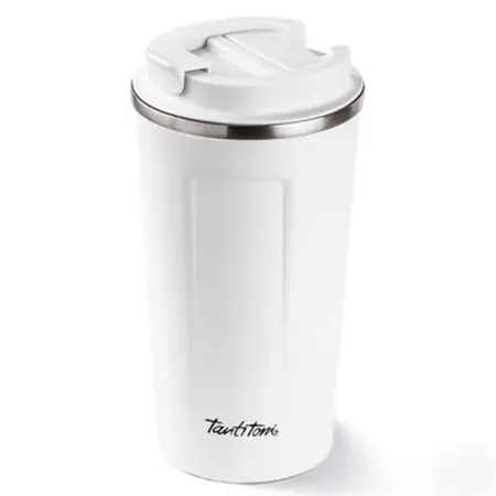Tantitoni 001-01-Beyaz Coffee Yazılı Paslanmaz Çelik Termos Bardak 500ml - TANTITONI