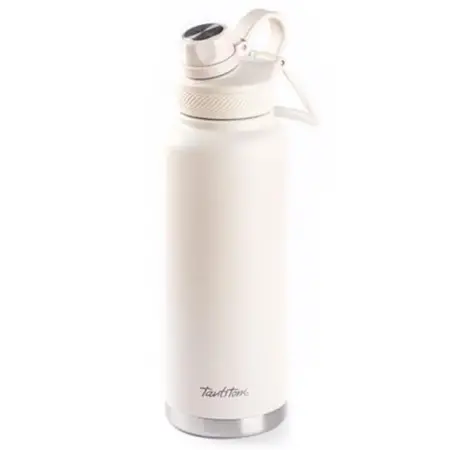 Tantitoni 020-01-White Double Layer Thermos with 2 Lids 1L - TANTITONI