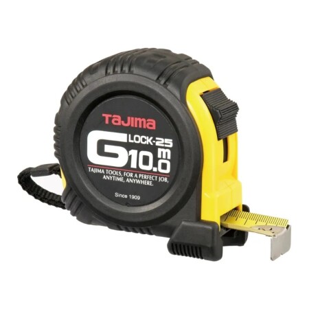 Tape measure TAJIMA G-LOCK, 10m/25mm - Tajima