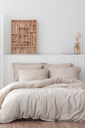 Tara Battal Boy Nevresim Takımı %100 Organik Pamuk Müslin Bej 240x220 Cm TYCHN6EKNN168611401461046 - Ecocotton