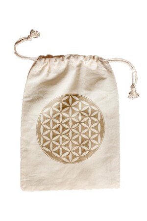 Tarot Purification Pouch - Flower of Life Pantone Copper Cloth Pouch - Double Sided - Screen Printing - 15-5x20cm - Boag