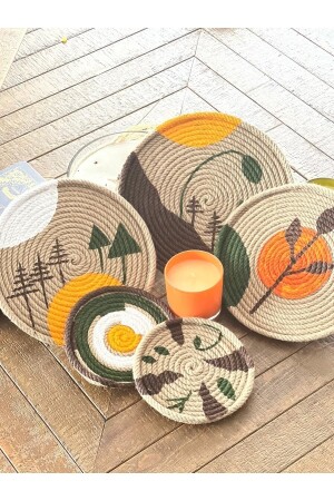 Tasarım Afrikan Tabağı Bohem 5 Parça Set 00090 - Sbn