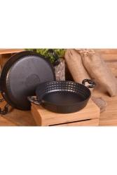 Taşev Pade Siyah 18 Cm Yuvarlak Sahan 3145 - Bambum