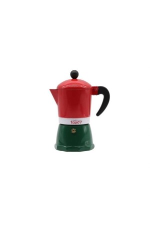 Taşev T1197 Adamo Moka Pot 6 Cups Red&green - Bambum