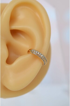 Taşlı Sıkıştırmalı Kıkırdak Küpe Earcuff - Sacce Scarves&Accessories