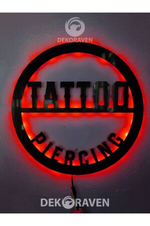 Tatto & Piercing LED-Leuchttisch – Schild-Tattoo für den Innenbereich - dekoraven