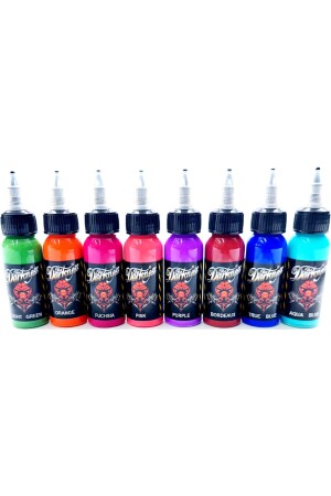 TATTOO DYE SET DARKNESS 8 COLORS EACH COLOR 30 ML - Darkness